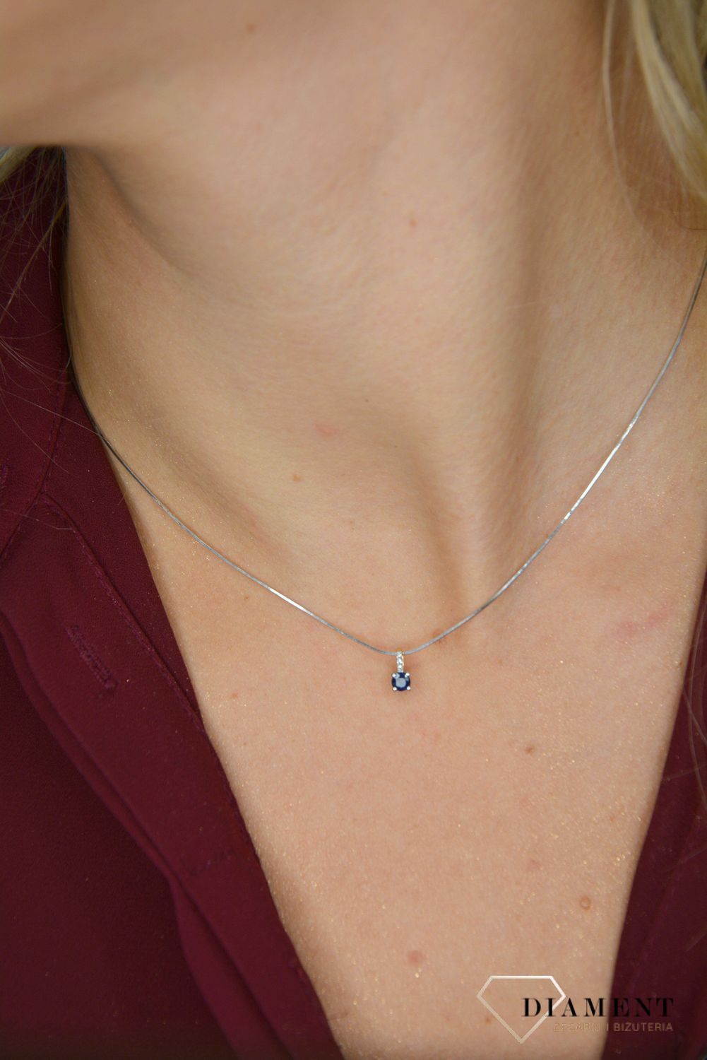 Złoty łańcuszek linka 585 Białe złoto 0,5 mm DIA-LAN-1078B-585 0,5mm ✅ Złoty łańcuszek wykonany z białego złota próby 585 ✅.jpg